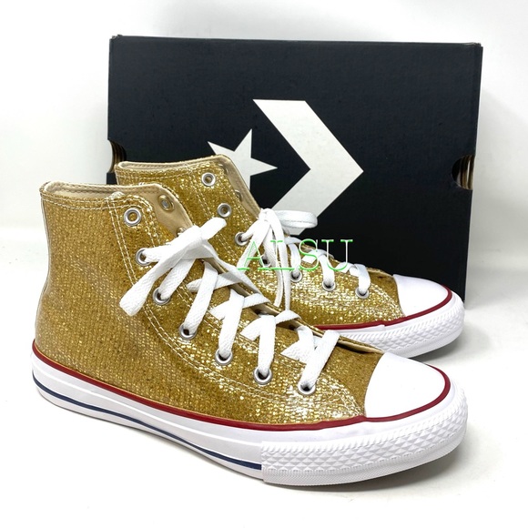 Converse Ctas High Top Gold Kids Sneakers - Picture 6 of 10